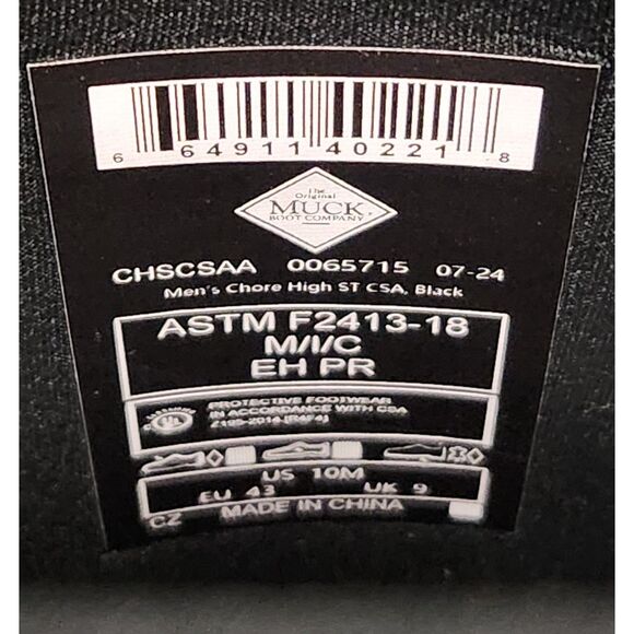 Muck Boot steel toe puncture resistant work boot mens 10 - Picture 9 of 10